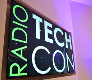 Radio TechCon logo on a screen