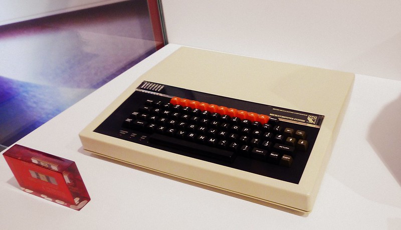 BBC Micro computer keyboard.