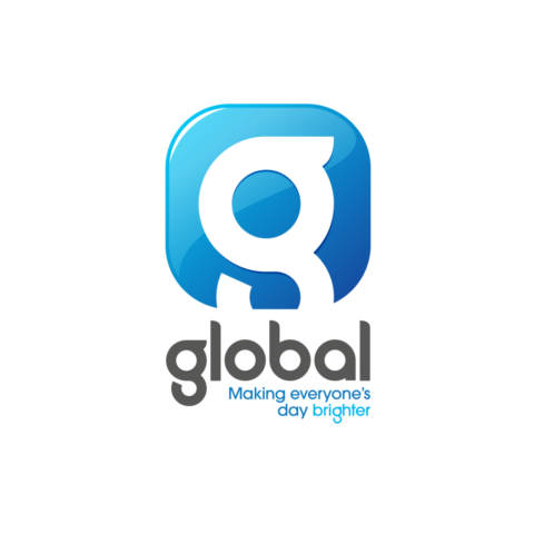 Global logo with making everyone's day brighter tagline